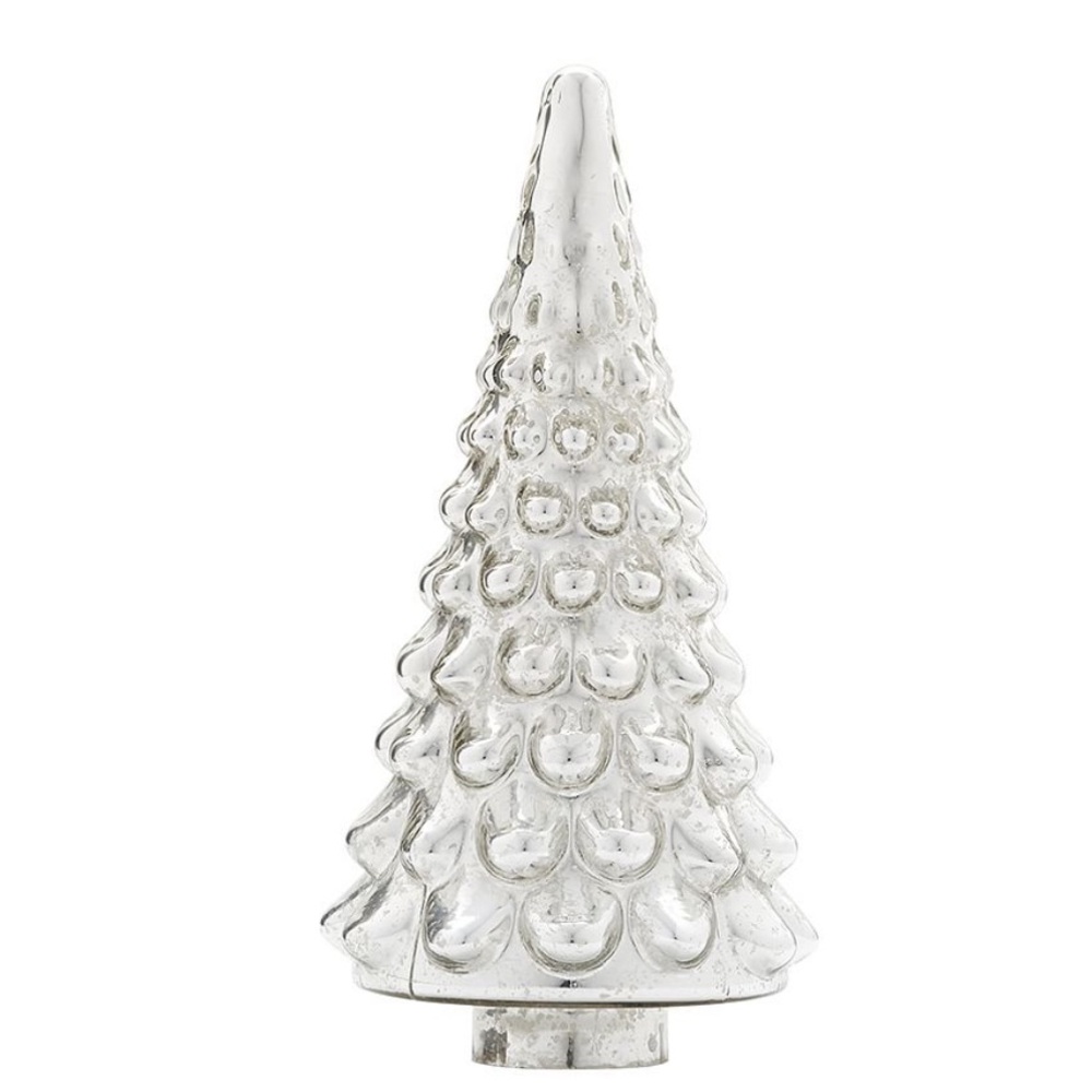 NIB Pottery Barn Medium Mercury Glass Tree Cloche